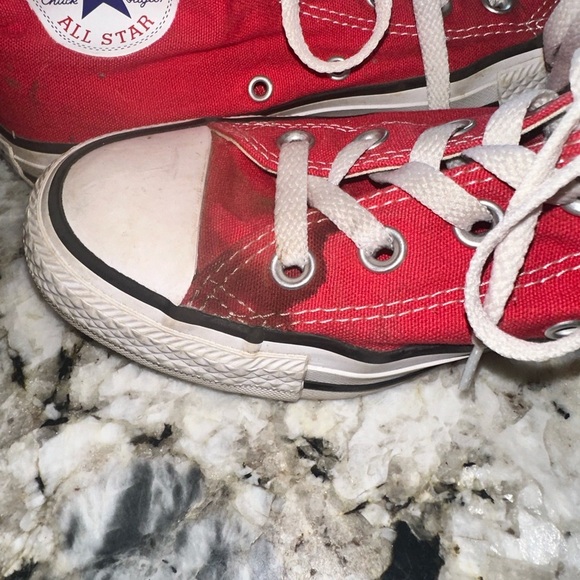 Converse All Star Red Canvas High-Tops - Picture 3 of 4